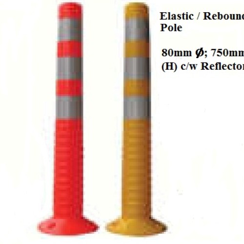 Elastic rebouncing pole